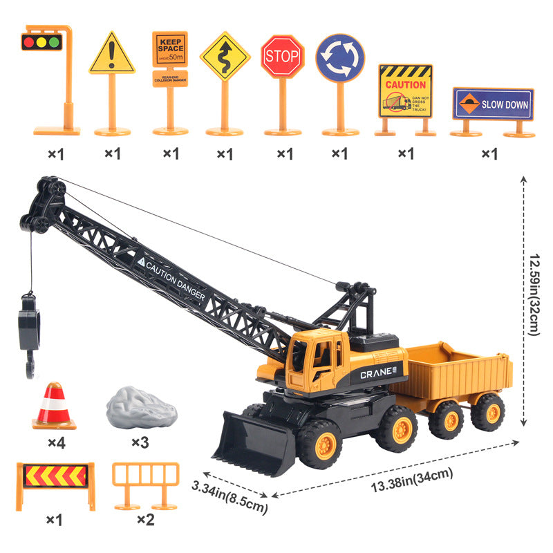 1:55 Die Cast Construction Vehicle with Signs
