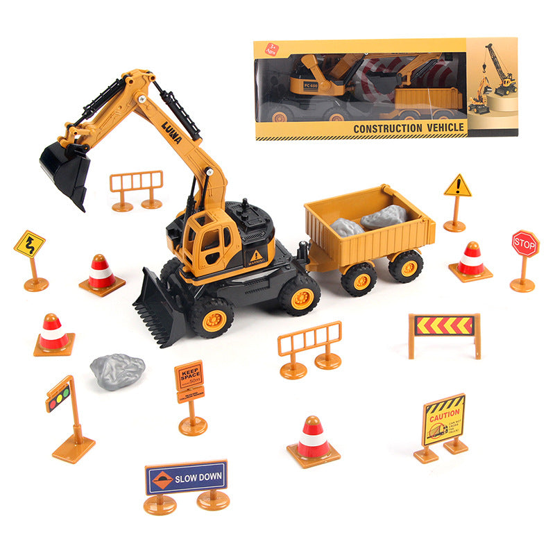 1:55 Die Cast Construction Vehicle with Signs