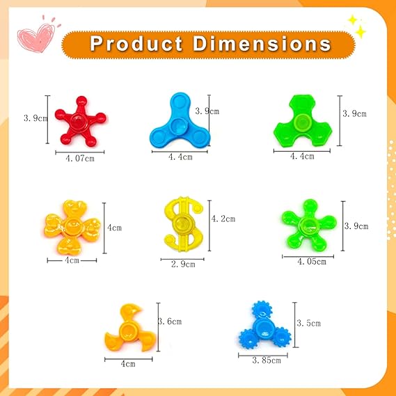 Mini Fidget Spinners (2pcs)