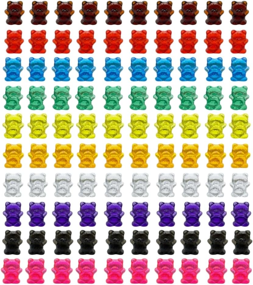 Rainbow Bear Counting Set (Transparent 100pcs)