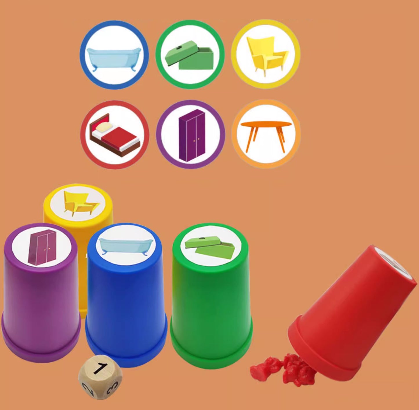 Rainbow Bear Counting Set with Balance Seesaw