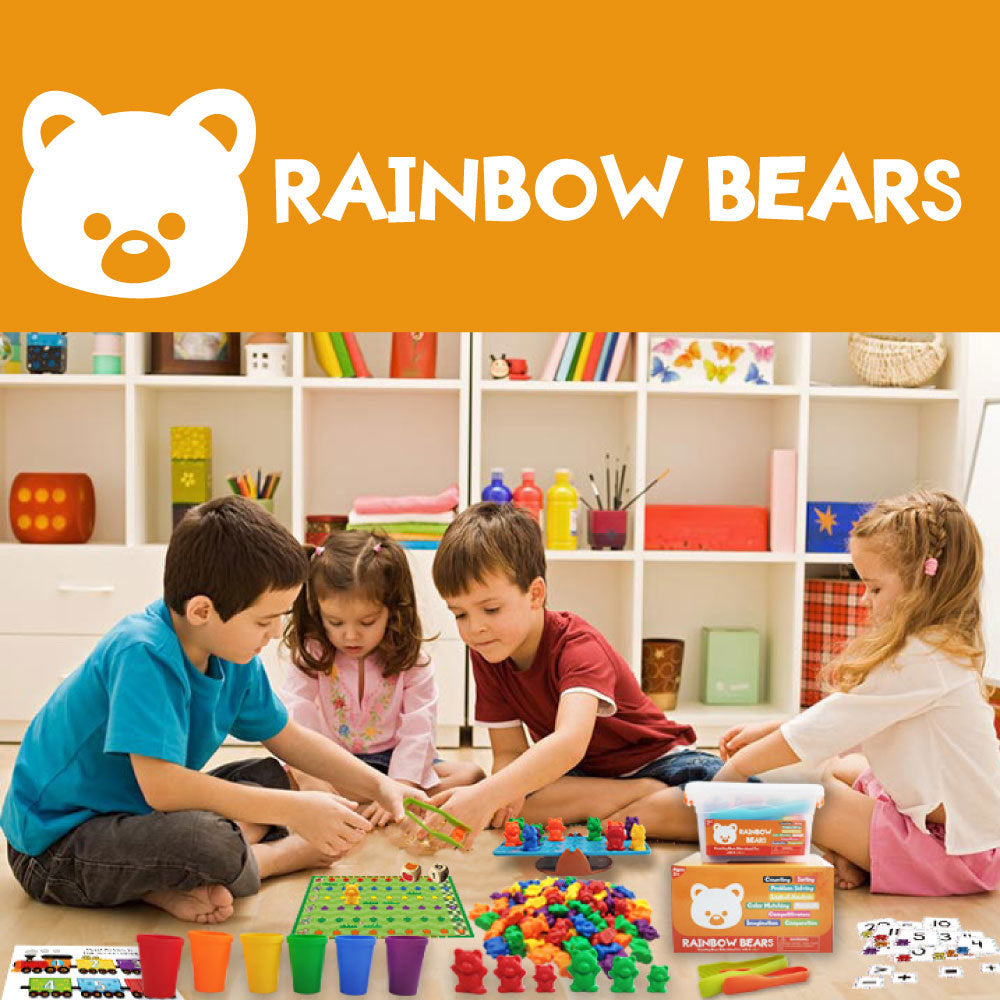 Rainbow Bear Counting Set with Balance Seesaw