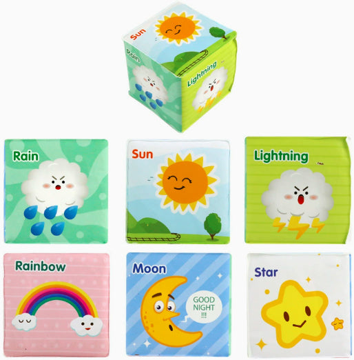 7cm Sponge Learning Cubes (6pcs)