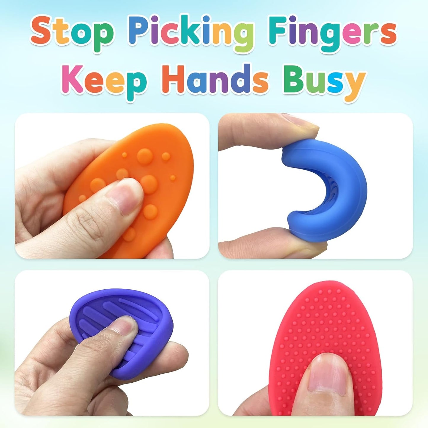 Fidget Toys - Textured Sensory Stone (6pcs)