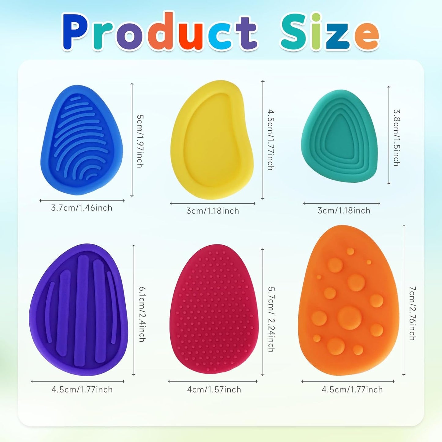 Fidget Toys - Textured Sensory Stone (6pcs)
