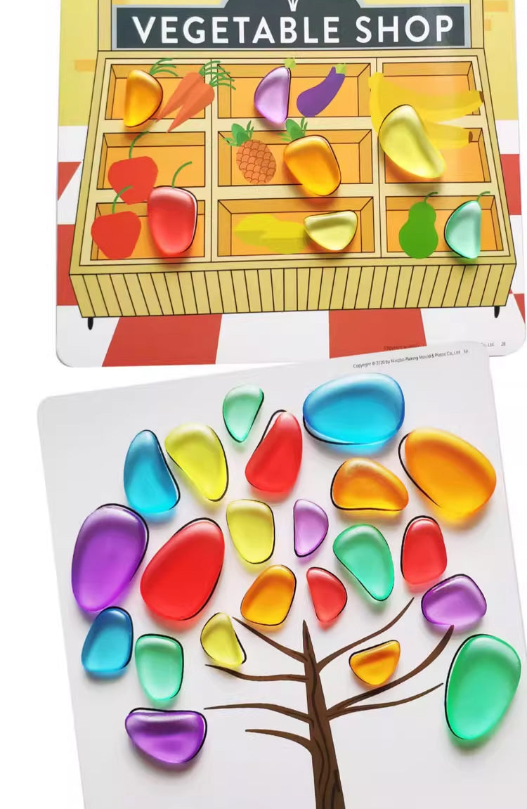 Paico Plastic Rainbow Stone/Pebbles Set
