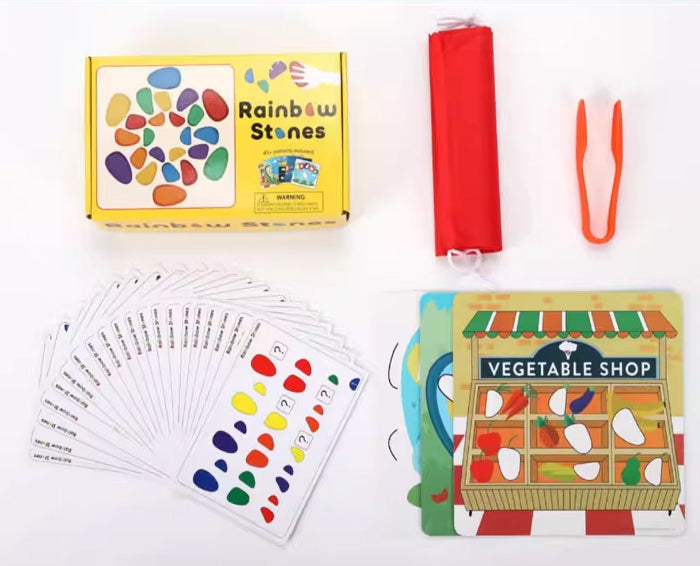 Paico Plastic Rainbow Stone/Pebbles Set