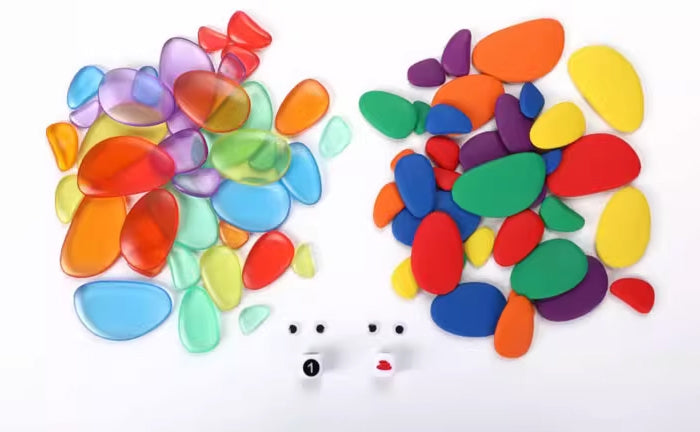 Paico Plastic Rainbow Stone/Pebbles Set