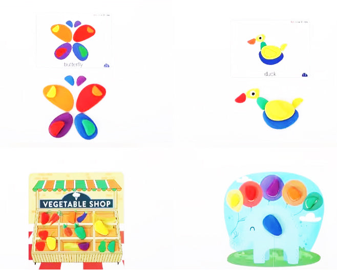 Paico Plastic Rainbow Stone/Pebbles Set