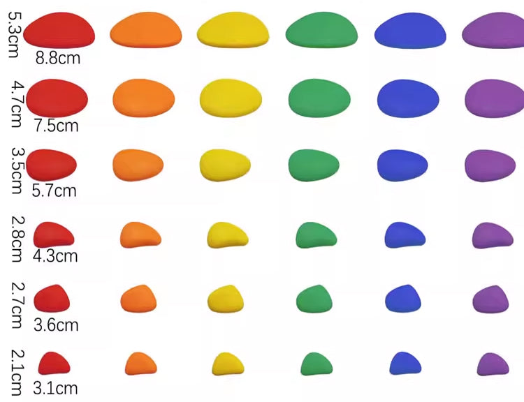 Paico Plastic Rainbow Stone/Pebbles Set