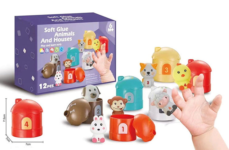 Soft Glue Animals And Houses (Peekaboo Farm)