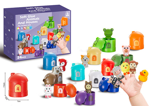 Soft Glue Animals And Houses (Peekaboo Farm)