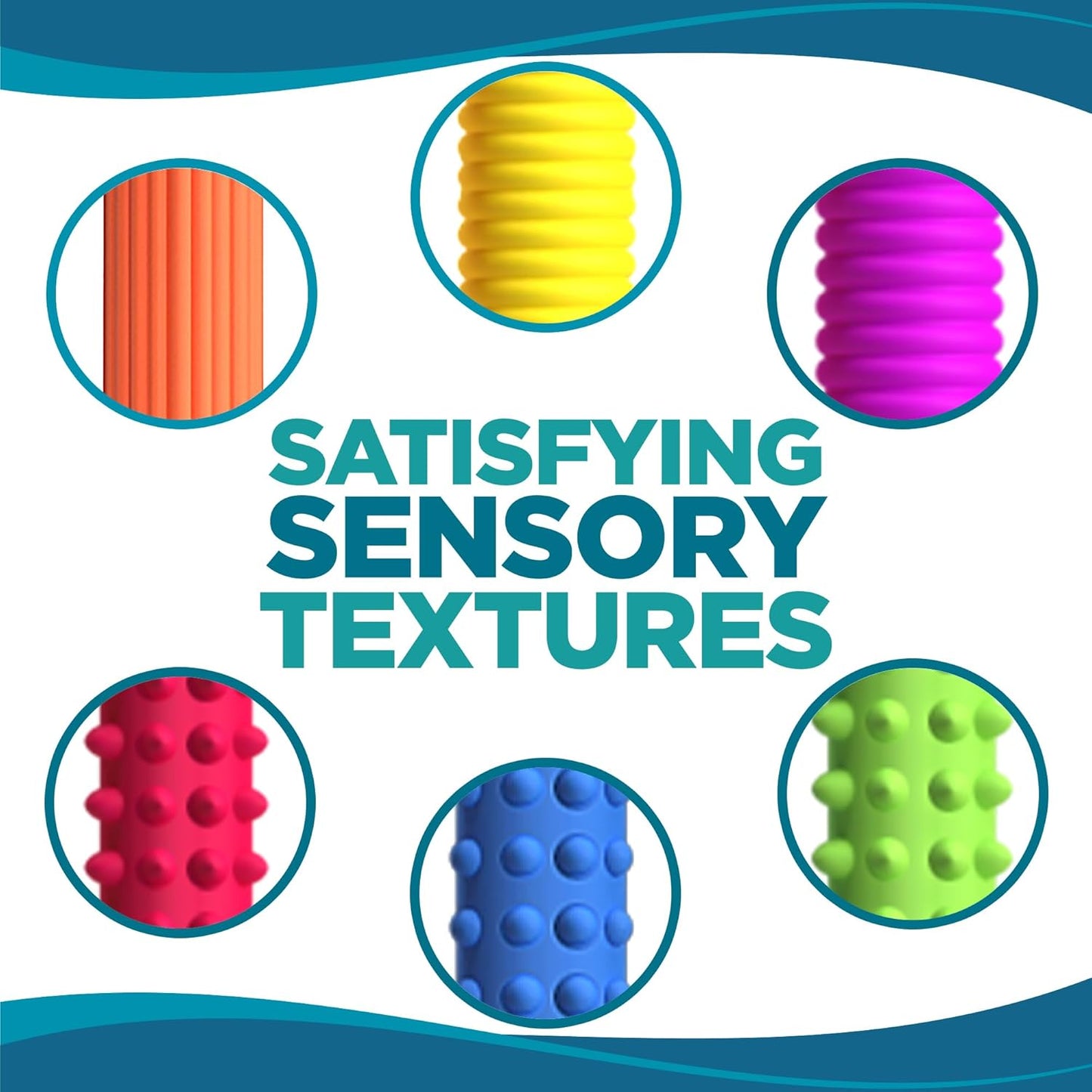 BUNMO Fidget Stretchy Strings - Textured  (6pcs)
