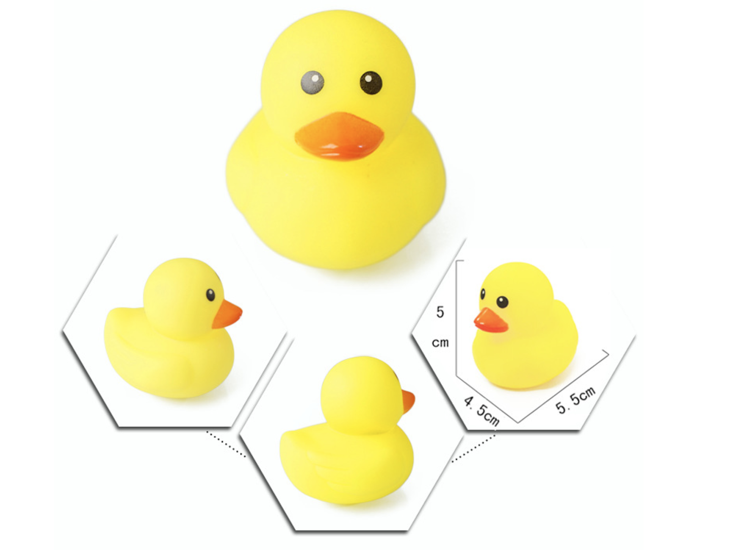 ME100FUN Fishing Water Game Set B - 10 Squeezing Squeaky Ducks