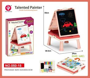 2 in 1 Talented Painter Double Faced Drawing Board w/chess