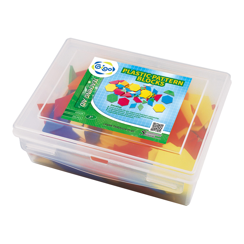 PLASTIC PATTERN BLOCKS (w- Card)