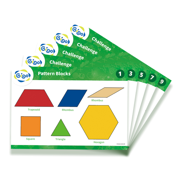 PLASTIC PATTERN BLOCKS (w- Card)