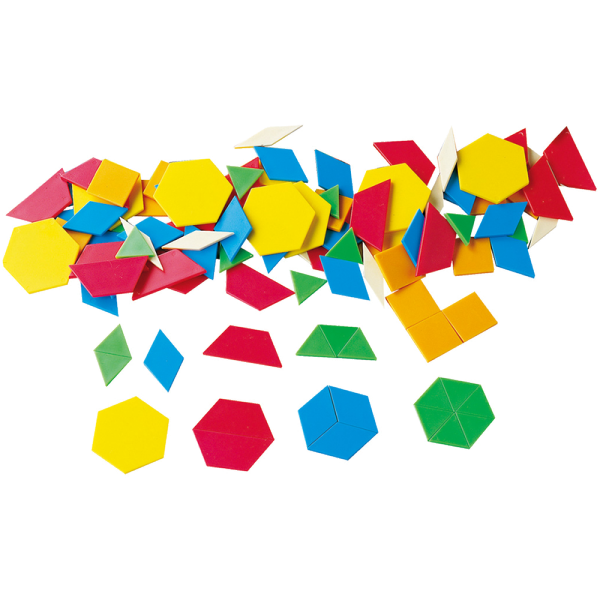 PLASTIC PATTERN BLOCKS (w- Card)