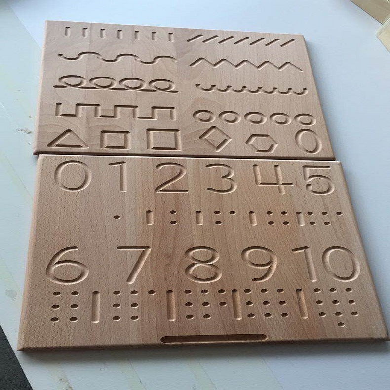 Wooden Grooved Writing Practice Tablet