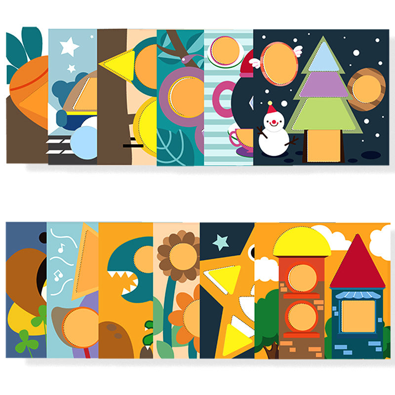 120pcs Wooden Puzzle Block