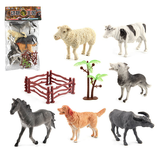 5吋大型動物王國（6隻農場動物，有圍欄）