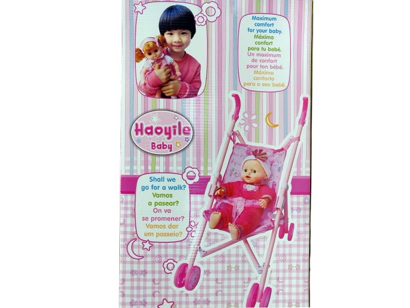 Haoyile Korean Doll (30cm) with baby stroller