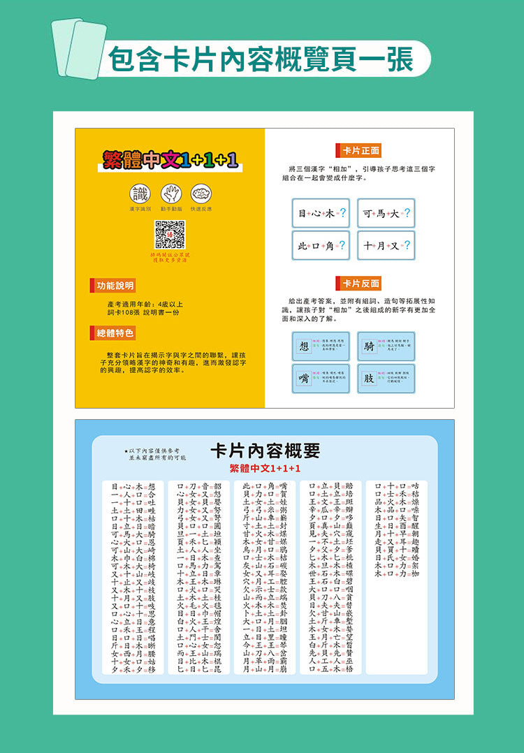 Traditional Chinese 1+1+1