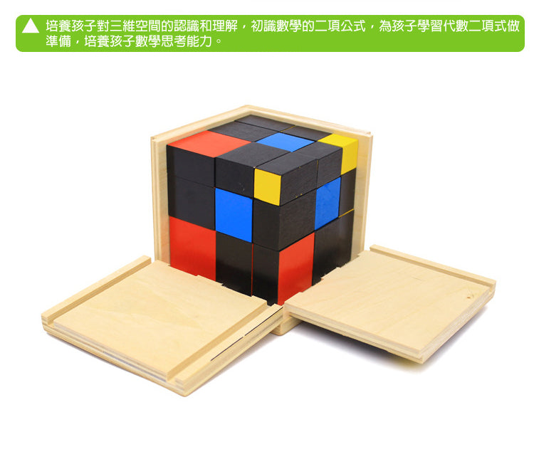 Montessori Trinomial Cube