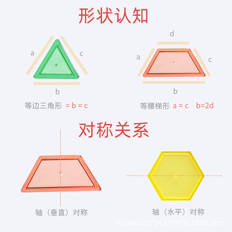 edx Transparent Pattern Blocks (120pcs)