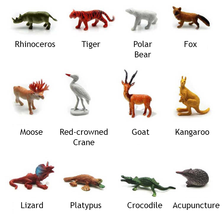 53pcs Small animal Kingdom with Tree Glass and Fence