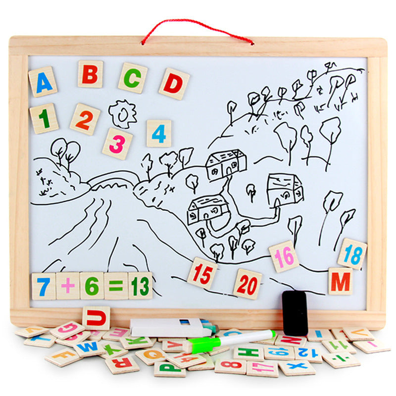 木質多功能雙面懸掛兒童畫板-寫字板（大）