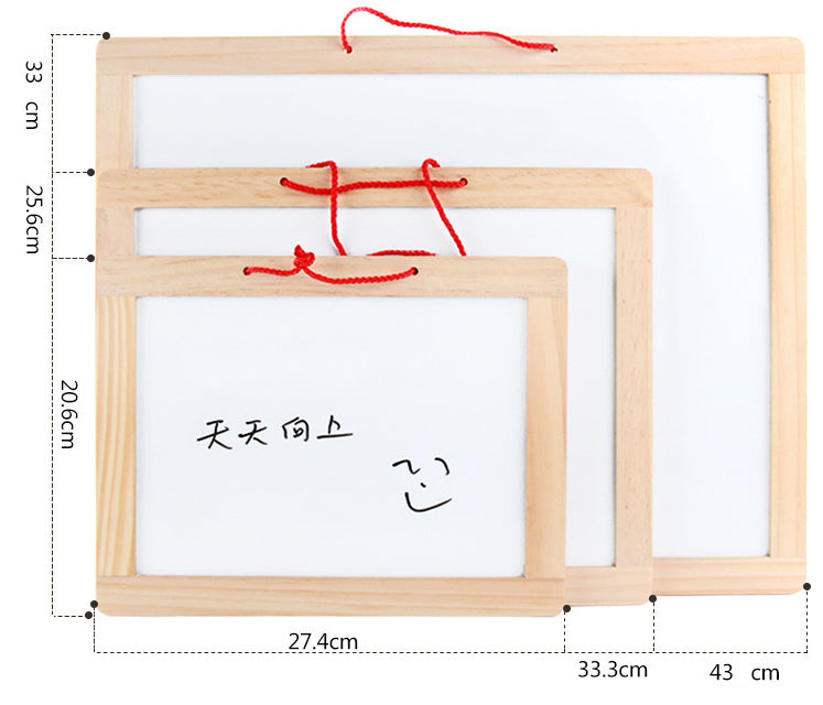Wooden Multi-function double-sided hanging children's drawing board - writing board (Medium)