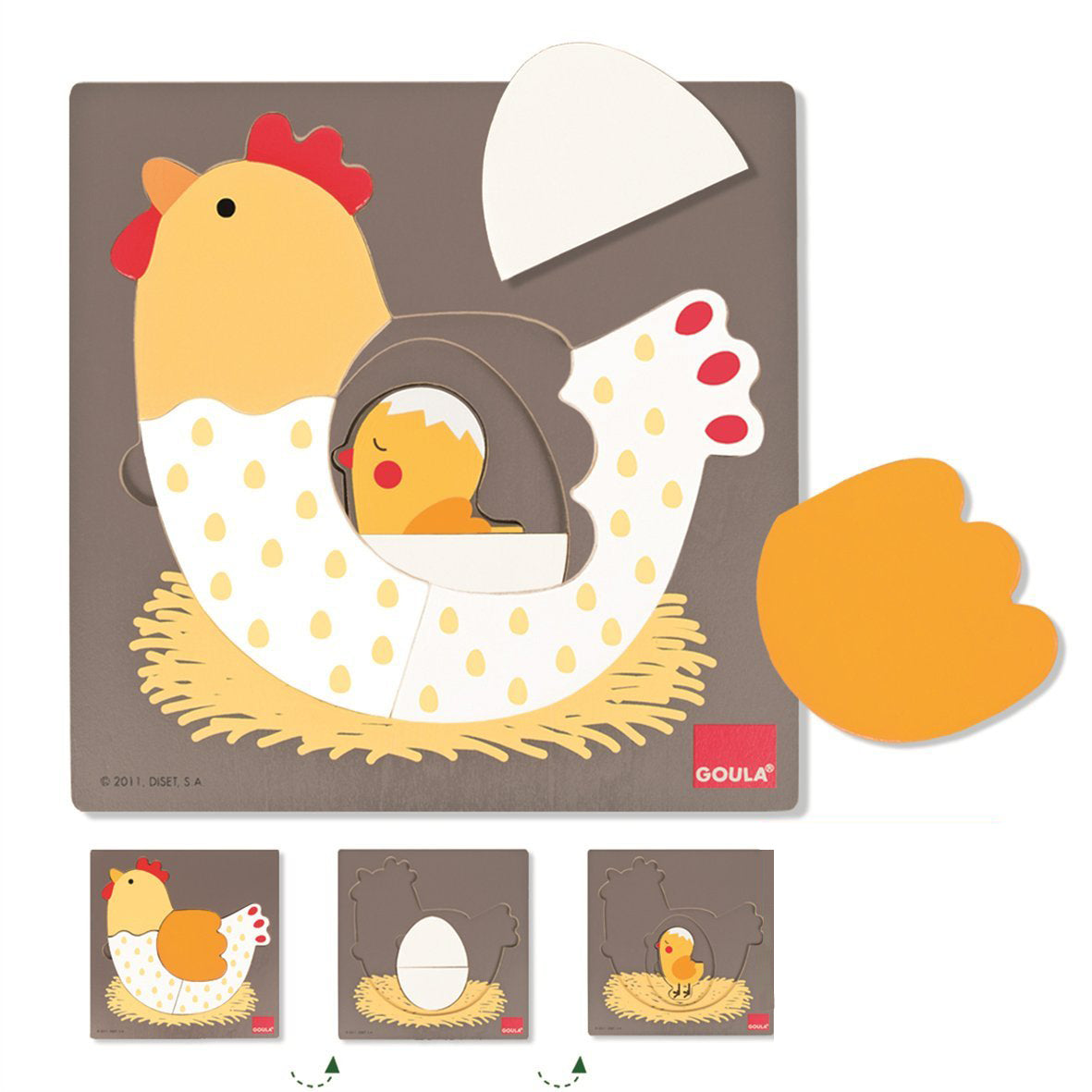 Goula - 3 Levels Hen Puzzle