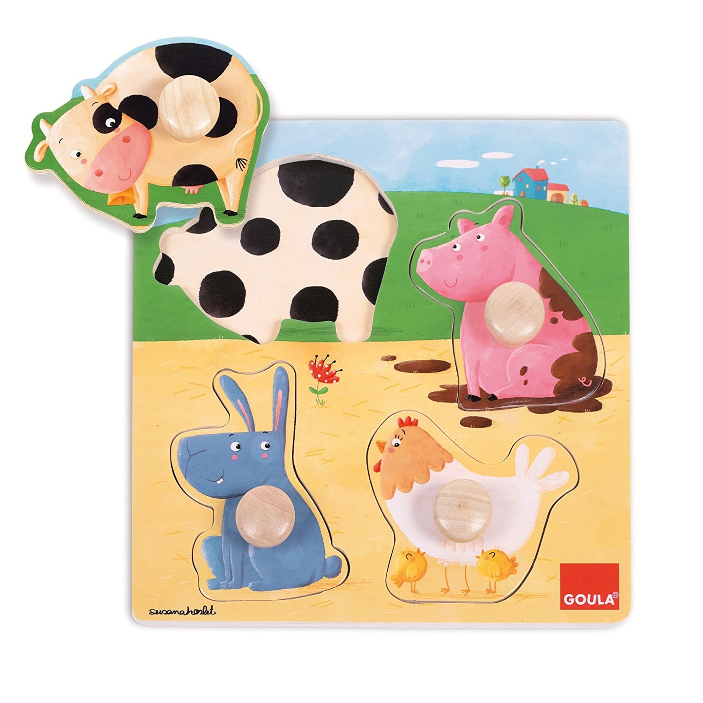 Goula - Colour farm Animals puzzle