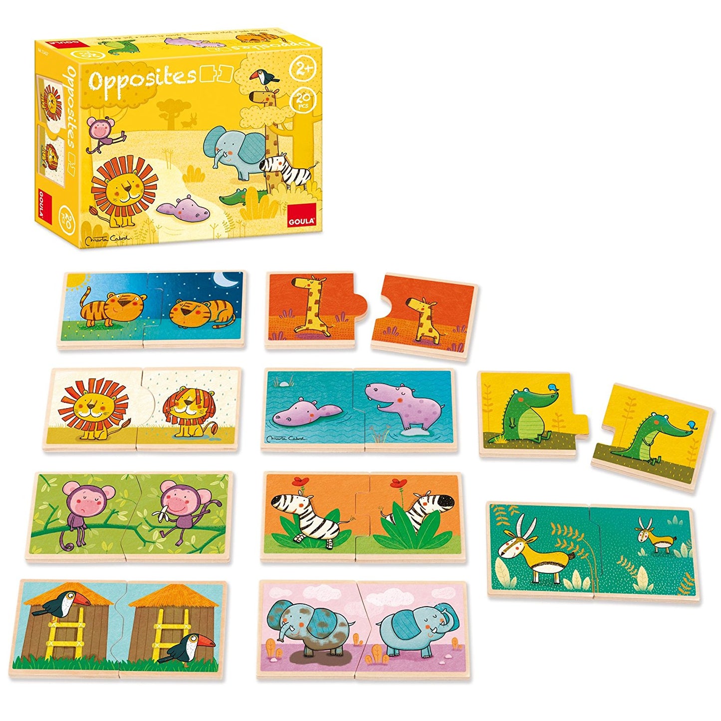 Goula - Opposites Jungle Animals Puzzle