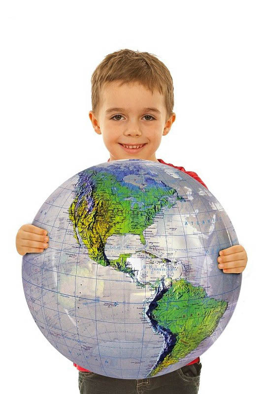 16' Inflatable Topographical Globe