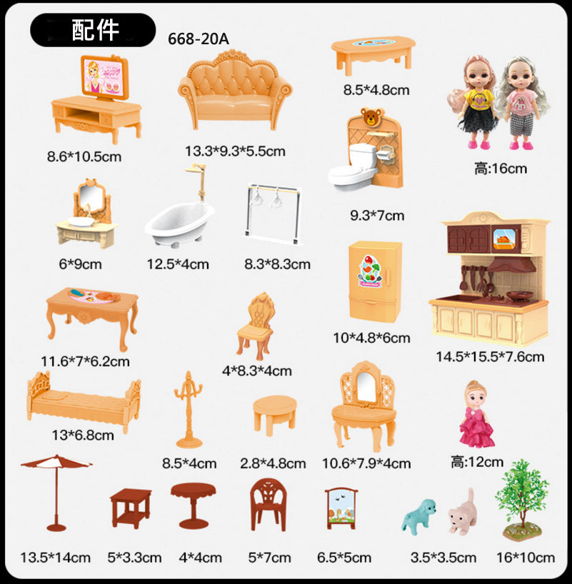 Princess doll house with Light