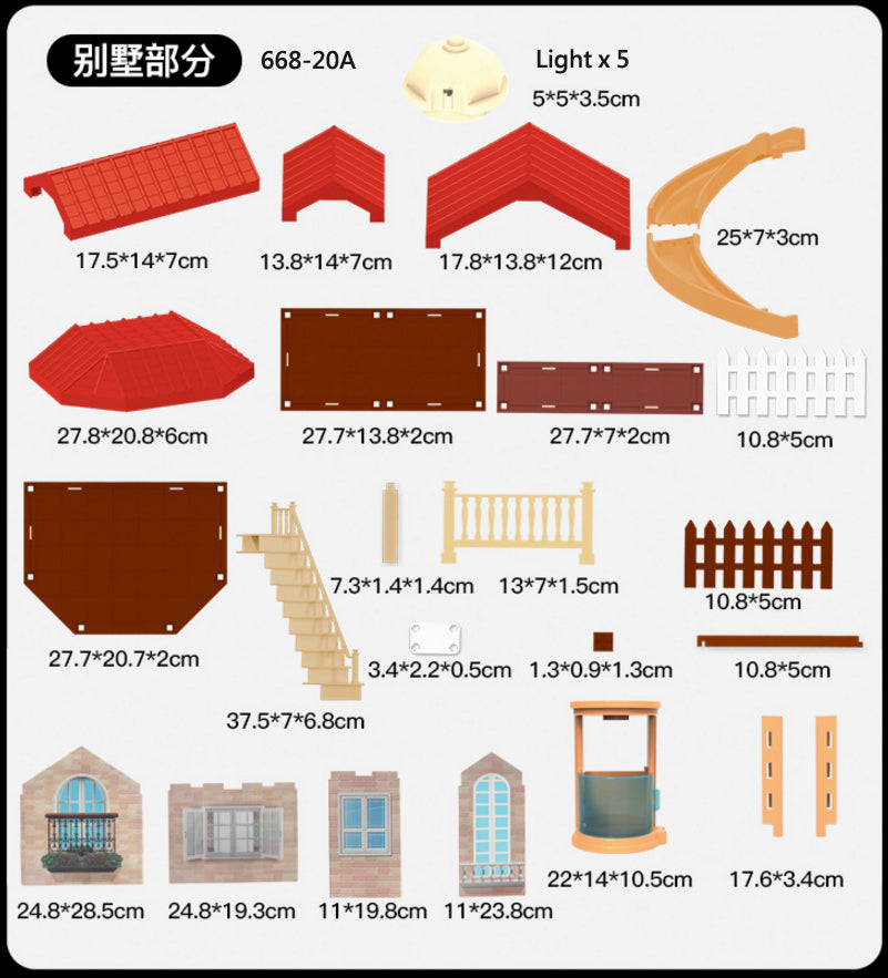 Princess doll house with Light