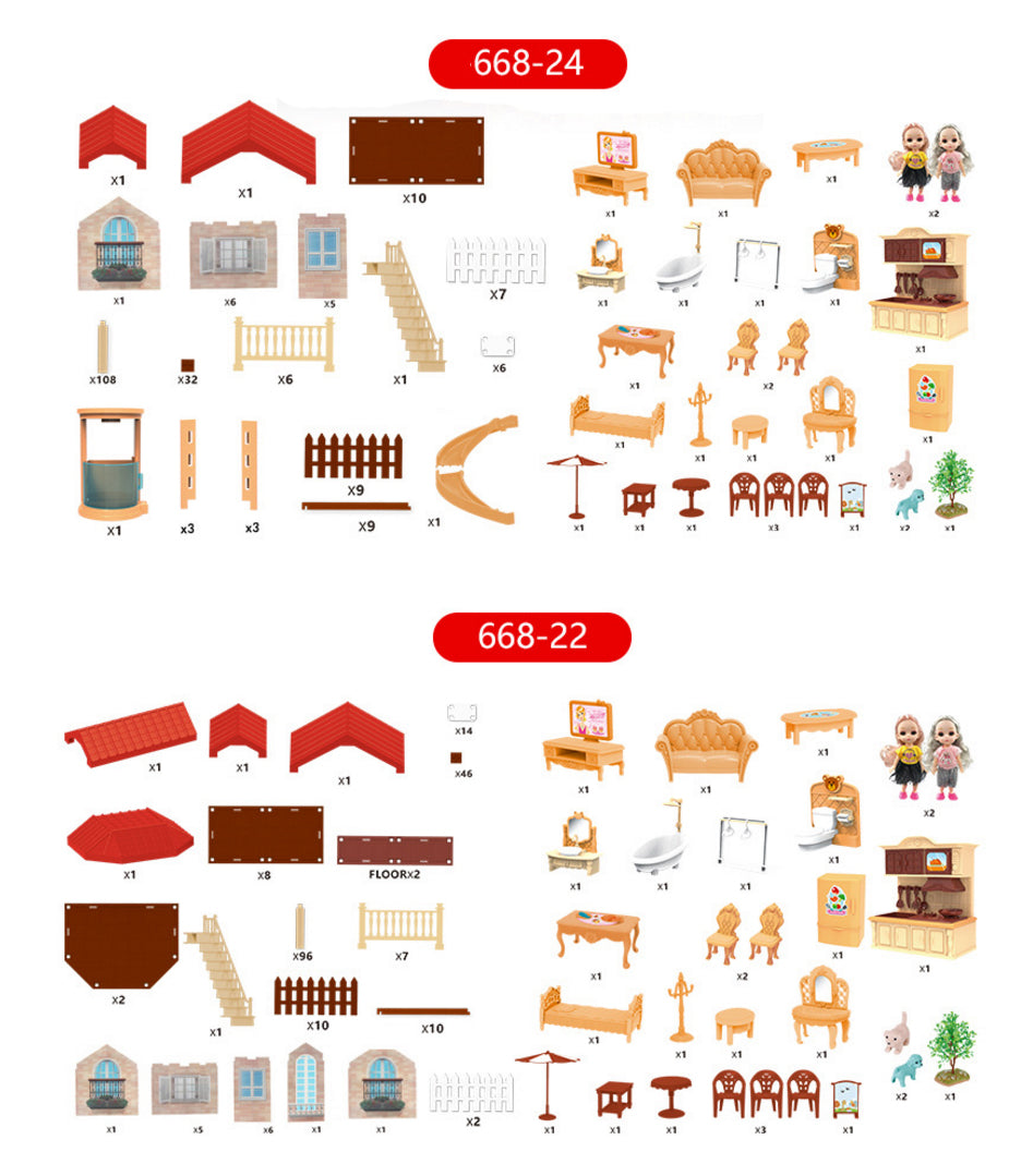 Princess doll house with Light