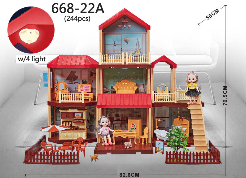 Princess doll house with Light