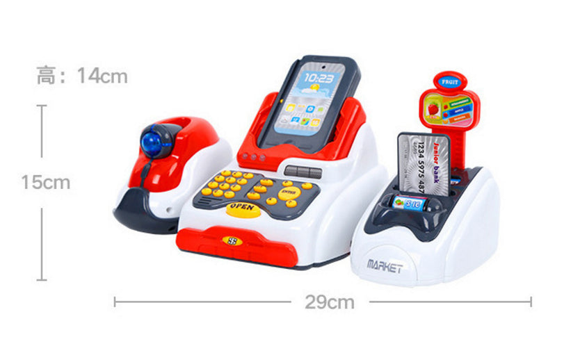 Light & sound supermarket cash register (24pcs)