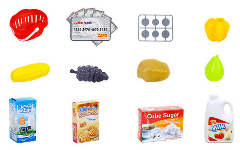 Light & sound supermarket cash register (24pcs)
