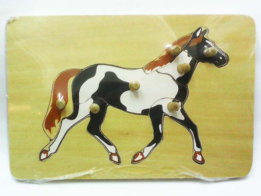 Wooden Puzzle w-handle - Horse Anatomy