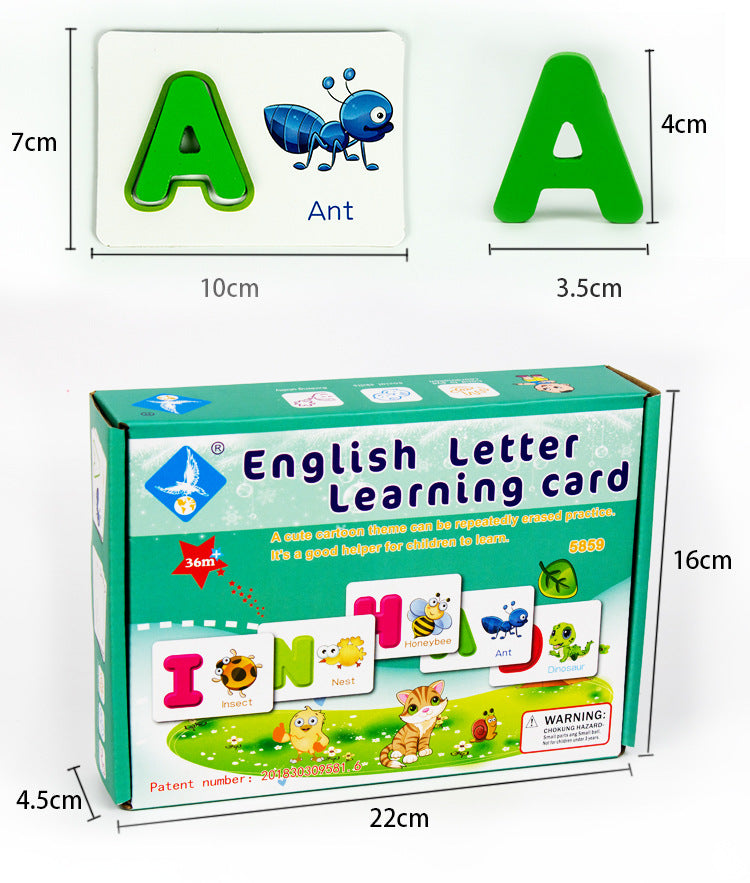 English Letter Learning Card