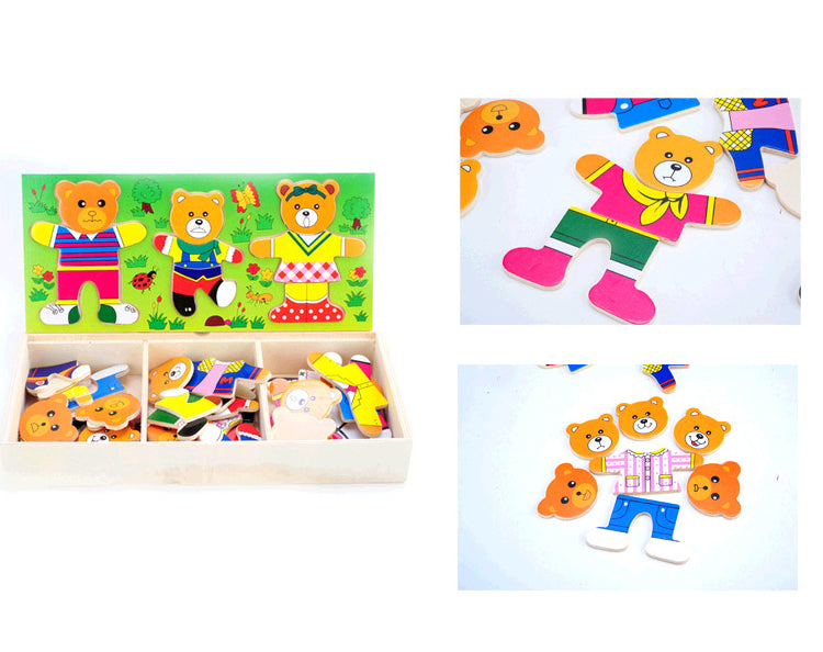Three Bear Cloth Changing Puzzle