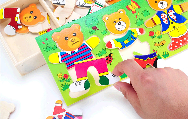 Three Bear Cloth Changing Puzzle