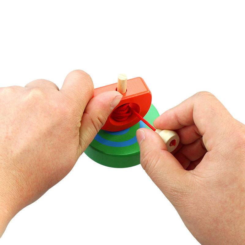 Wooden Top spinning