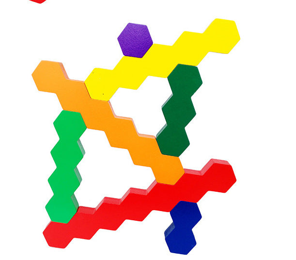 Wooden Hexagonal Blocks