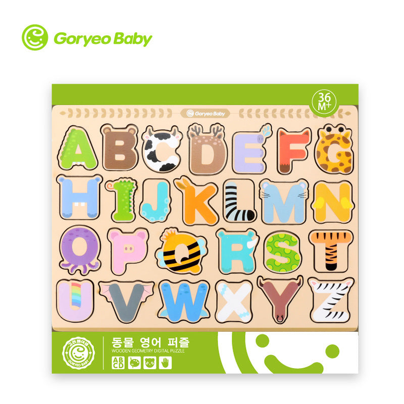 Goryeo Baby Wooden English Animal Puzzle