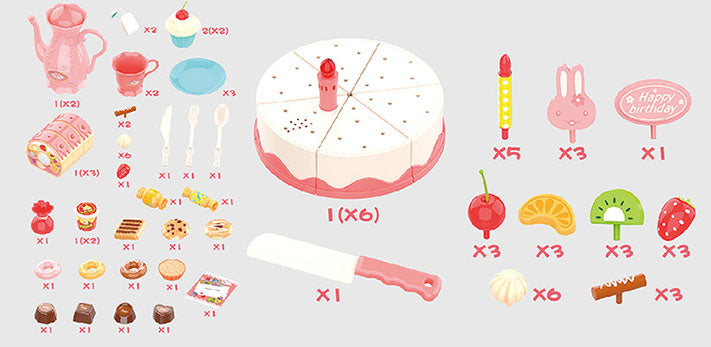 DIY Birthday Cake with music candle (82pcs)